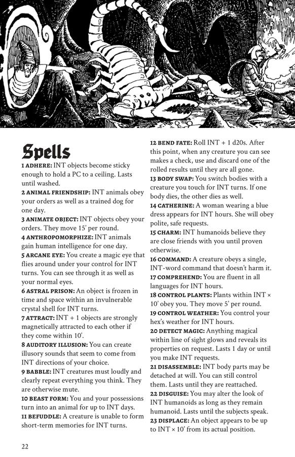 Spell List Page 1